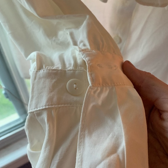 Vintage Joseph Ribkoff J.R. Petite white ruffle necktie blouse - Picture 4 of 6